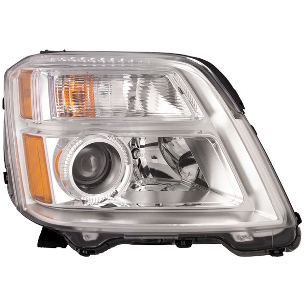 Headlight Halogen Chrome Right Passenger Assembly Fits 2010 2015 GMC