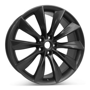 21" x 9" Rear Wheel for Tesla Model S 2012 - 2017 Gray Rim 97095 Open Box 