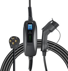 Lectron NEMA 14-50 Level 2 EV Charger - 240V 40 Amp with 15 ft Extension Cord & J1772 Cable - for J1772 Evs