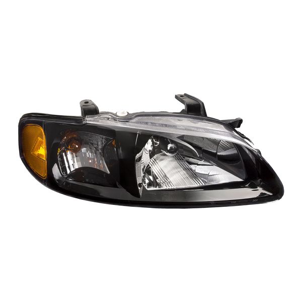 Halogen Headlight Black Housing Right Passenger Assembly Fits 20022003