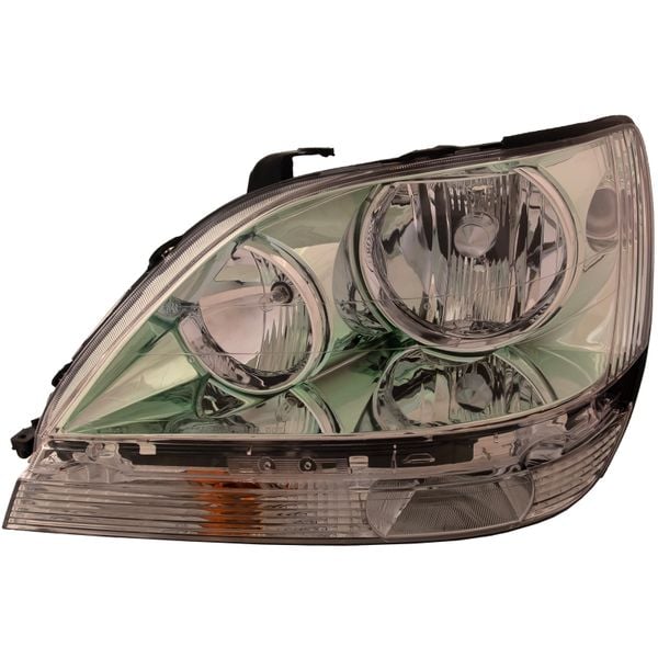Headlight Halogen Chrome Left Driver Fits 20012003 Lexus RX300
