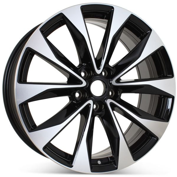 19" Alloy Replacement Wheel for Nissan Maxima 2018 Machined w/ Black Rim 62723 Open Box
