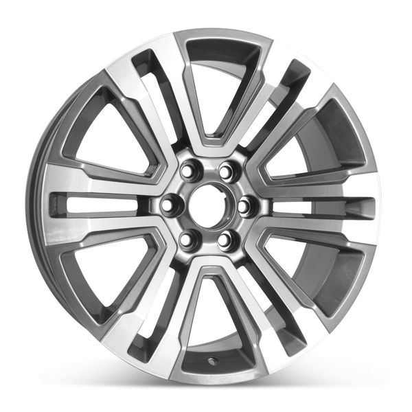 New 22" x 9" Replacement Wheel for GMC Yukon and Denali 2014-2020 Machined with Charcoal Rim 5822