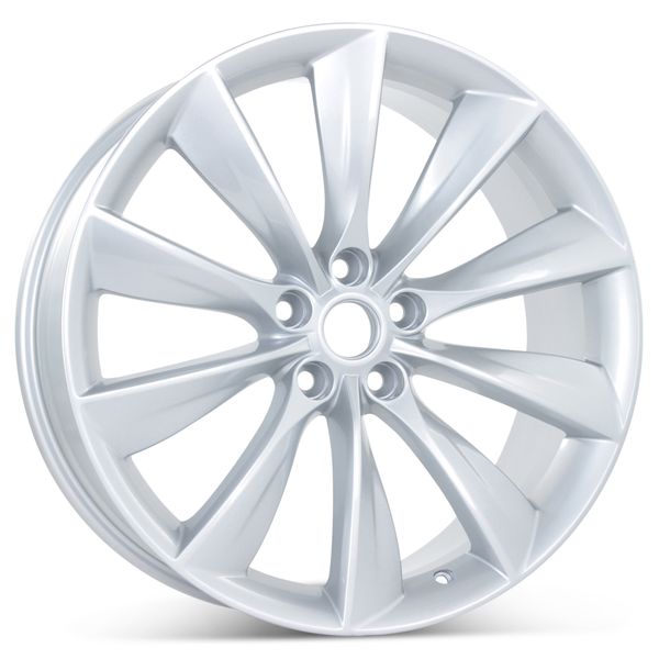 New 21" x 8.5" Front Wheel for Tesla Model S 2012 2013 2014 2015 2016 2017 Silver Rim 98727