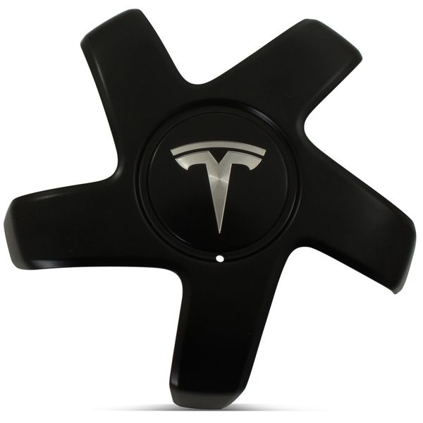 OE Genuine Tesla Model 3 & Y 2017 2018 2019 Center Cap Star design W/ Tesla Logo Black CAP6777