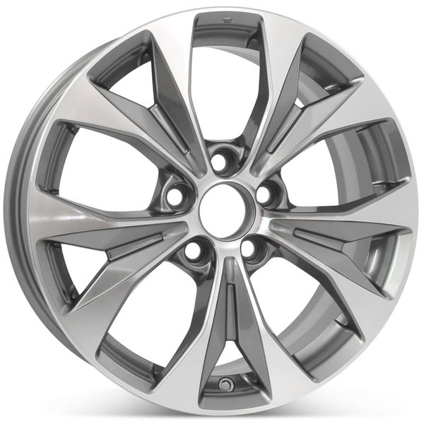 New 17" Replacement Wheel for Honda Civic 2012 2013 2014 Machined w/ Charcoal Rim 64025