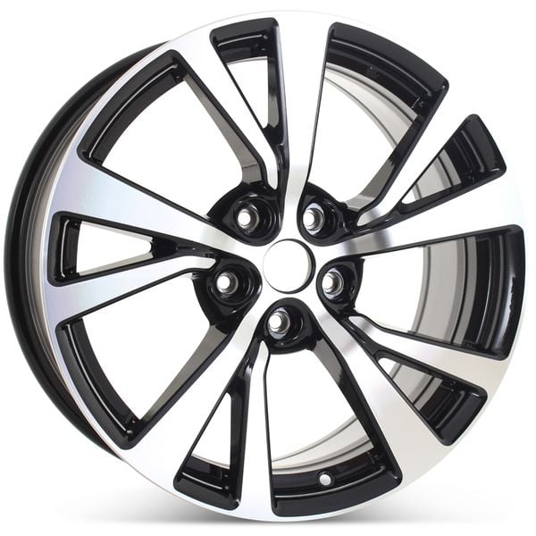 New 18" Alloy Replacement Wheel for Nissan Maxima 2016 2017 2018 Machined w/ Black Rim 62721 